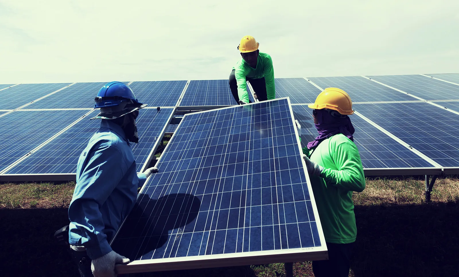 GN Solar team conducting a professional solar installation in Karachi Pakistan